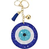 Popfizzy Double Sided Bling Keychains for Women and Girls, Sparkly Purse Charm, Rhinestone Bag Charm, Cool Gifts for Women
