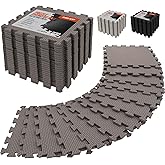 AIRHOP 12x12In Thick 18 Tiles Gym Floor Mat, High-Density EVA Foam Puzzle Gym Mat, Interlocking Foam Floor Tiles for Home Gym