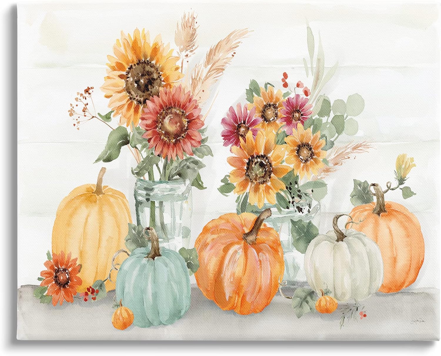 Paintings - Stupell Industries Autumn Ramble Country Bouquets Canvas Wall Art, Design by Katrina Pete