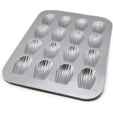 USA Pan Bakeware Nonstick Madeleine Pan, 16 Well