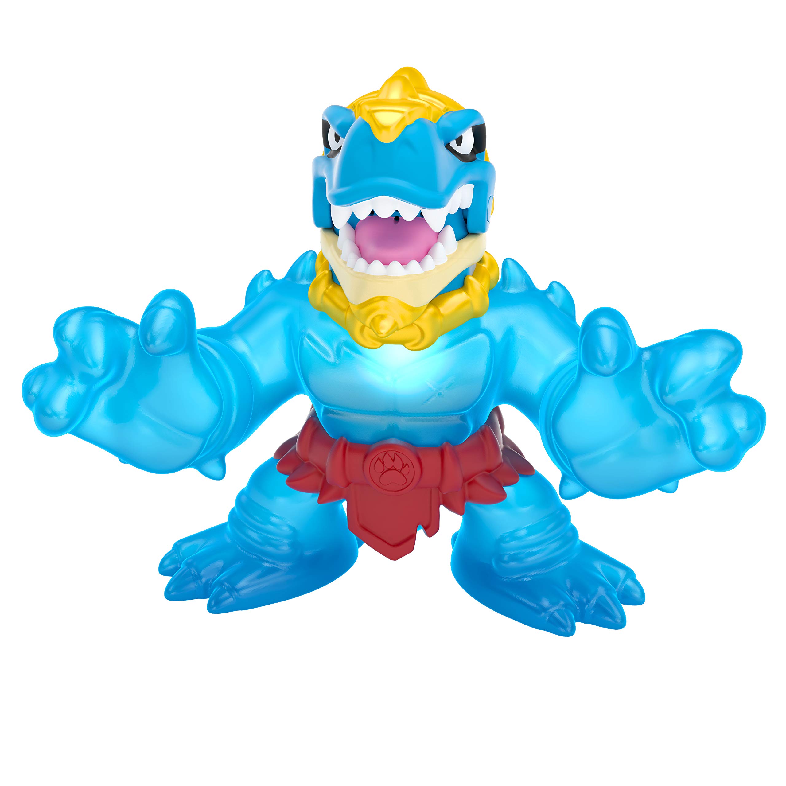 Heroes of Goo Jit Zu Supagoo Dino. Huge 8-Inch Scale. Includes Chomp Attack Jaws, Lights And Sounds. Perfect Christmas/Birthday Present For 4 To 8 Year Olds. Squishy, Stretchy Tactile Play.
