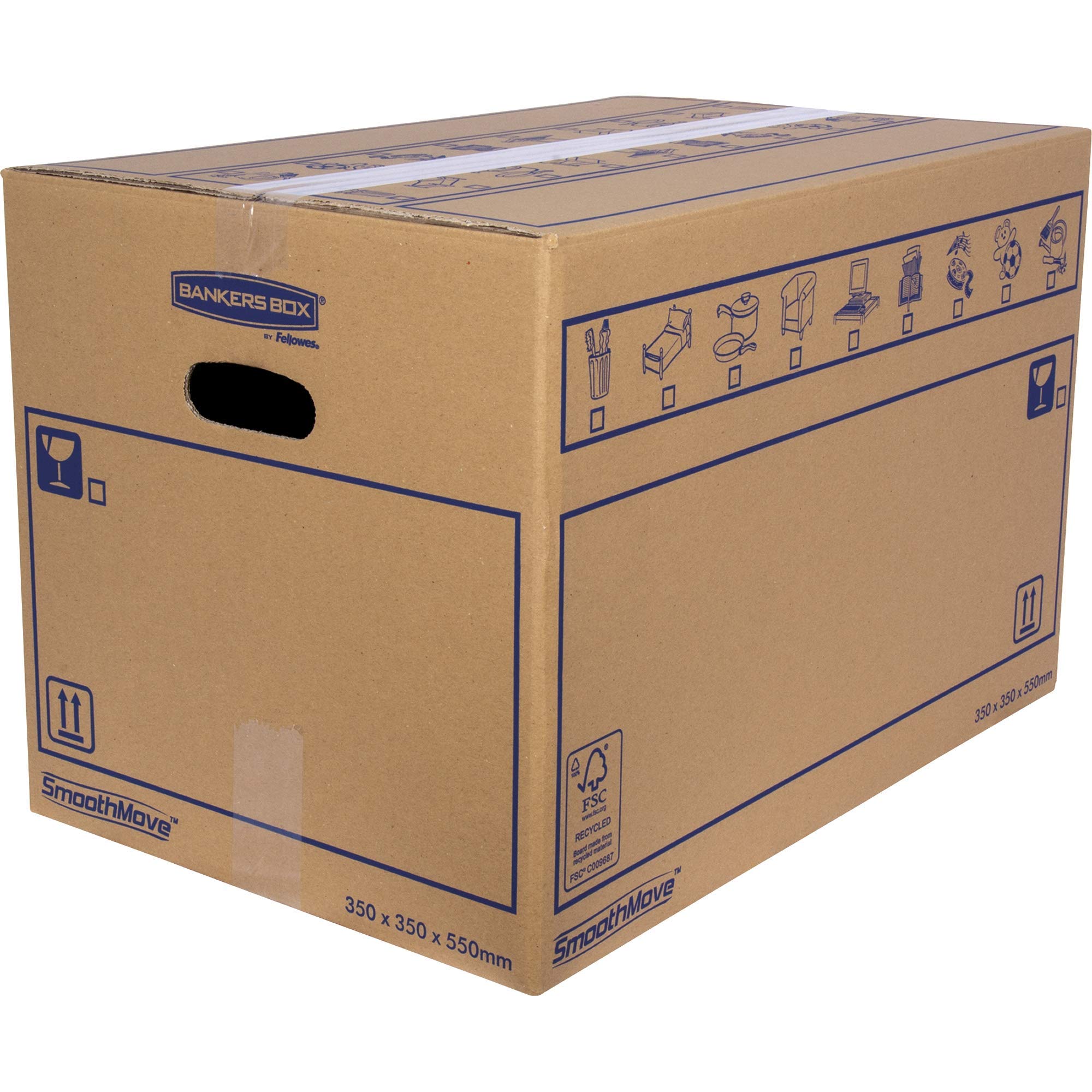 BANKERS BOX 10 SmoothMove Heavy Duty Double Wall Cardboard Moving and