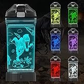 Attivolife Kids Water Bottle Light up Dinosaur, Jurassic Cup 3D Illusion Glowing Lamp-14 OZ Dino BPA Free Eco-Friendly Timer Function, Cool Unique Gifts for Boy Girl Toddler Camping