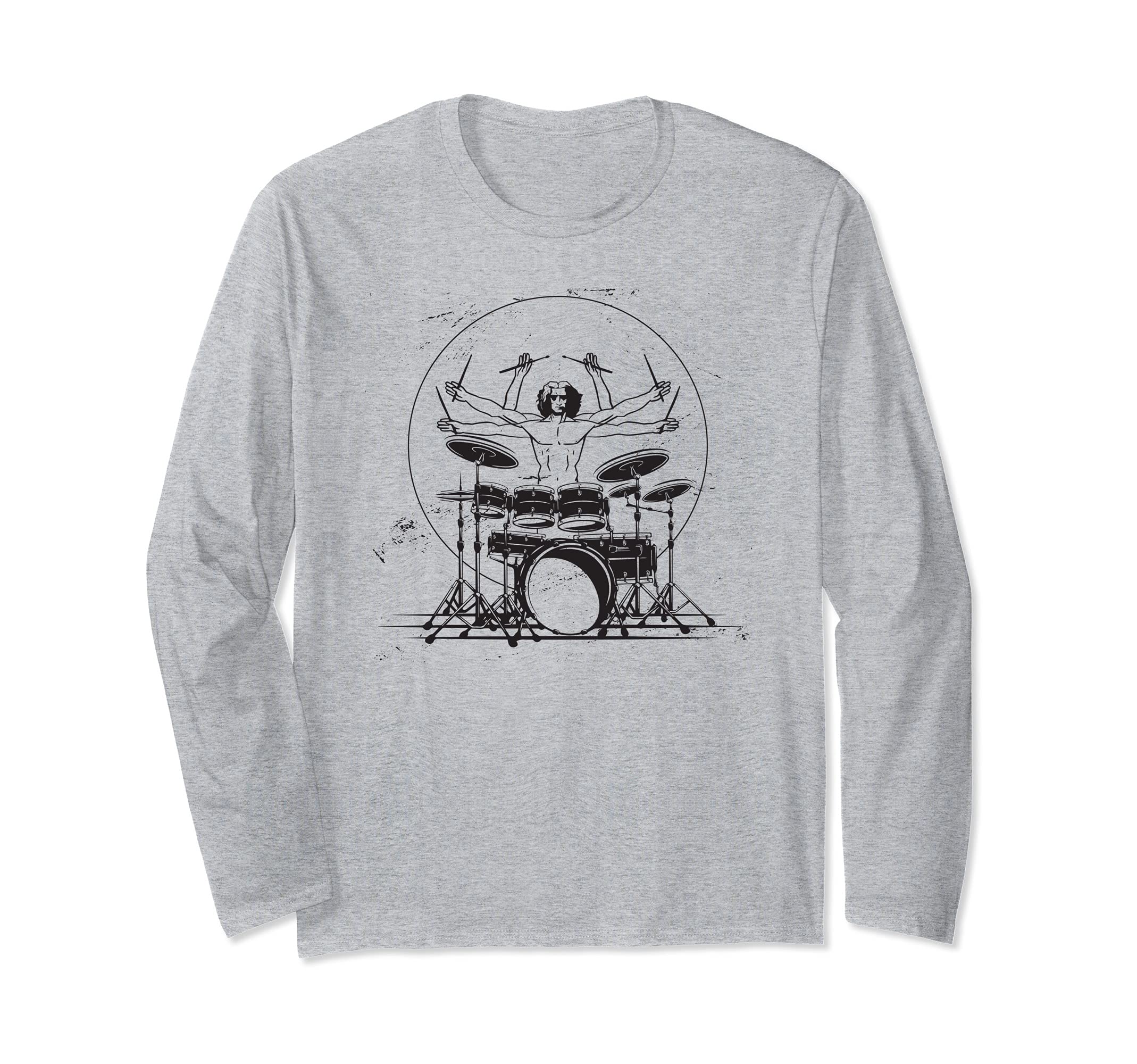 Drummer Drumset Drum Set Musician Band Player Sticks Long Sleeve T-Shirt
