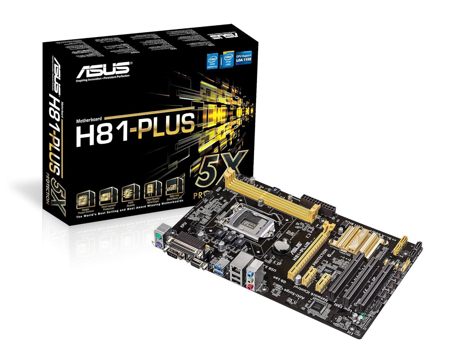 ASUS H81PLUS Motherboard (Socket 1150, Intel H81, DDR3, SATA 600, ATX