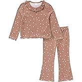 Modern Moments by Gerber baby-girls Ruffle Collar Top and Flare Pant Set