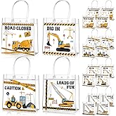 Aliceset 20 Pcs Construction Party Goodie Bags with Handles Construction Themed Party Favors Truck Theme Treat Bags for Birthday Decoration Baby Shower Supplies, 8 x 8 x 3.15 Inch