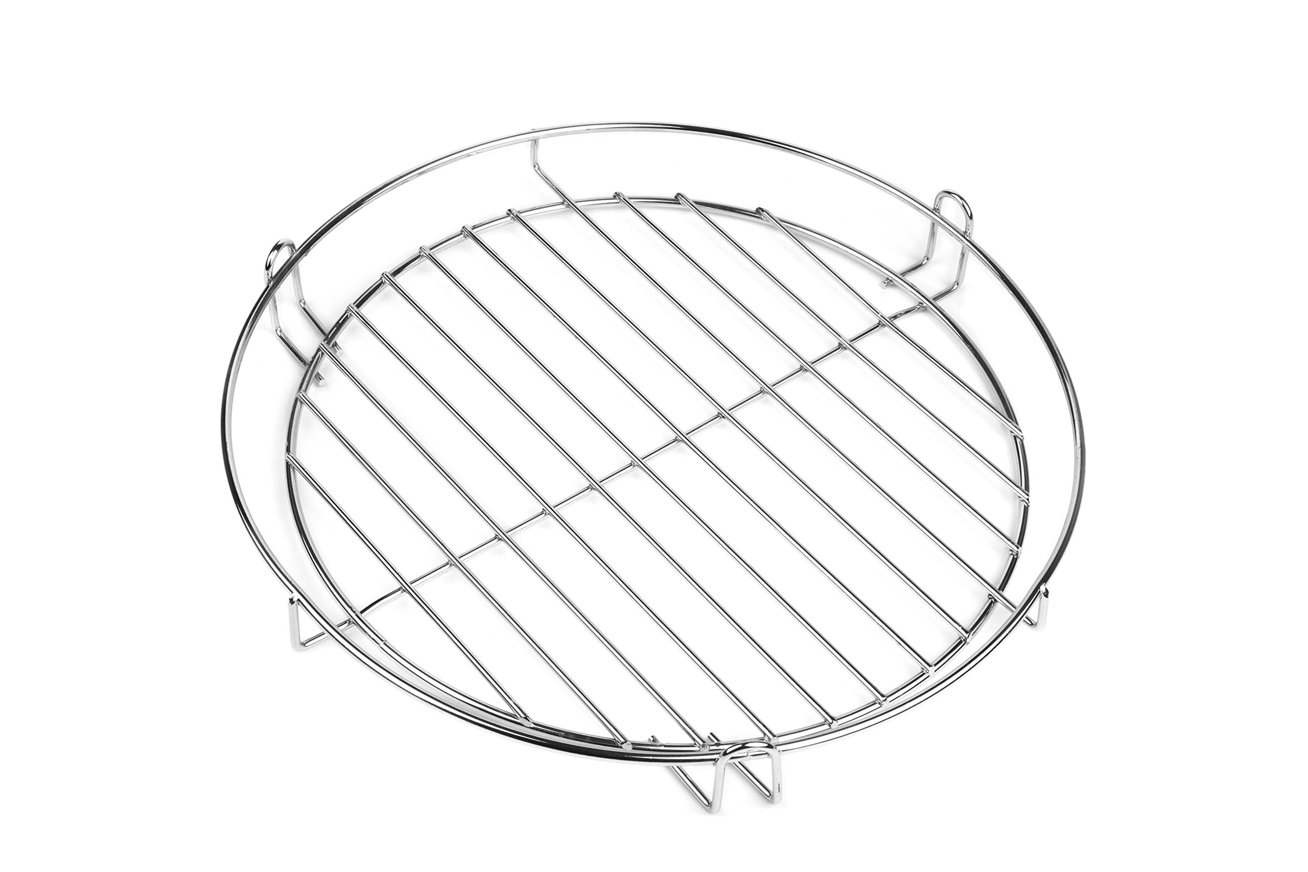 30 cm Chrome Grill with railing for Hanging Keep Warm Grill for Grill Pan 3 Leg