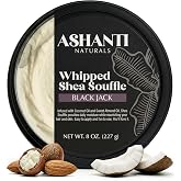 Ashanti Naturals Scented Whipped Shea Butter | African Body Butter for Men w/Coconut and Almond Oil (Blackjack Souffle, 8 oz)