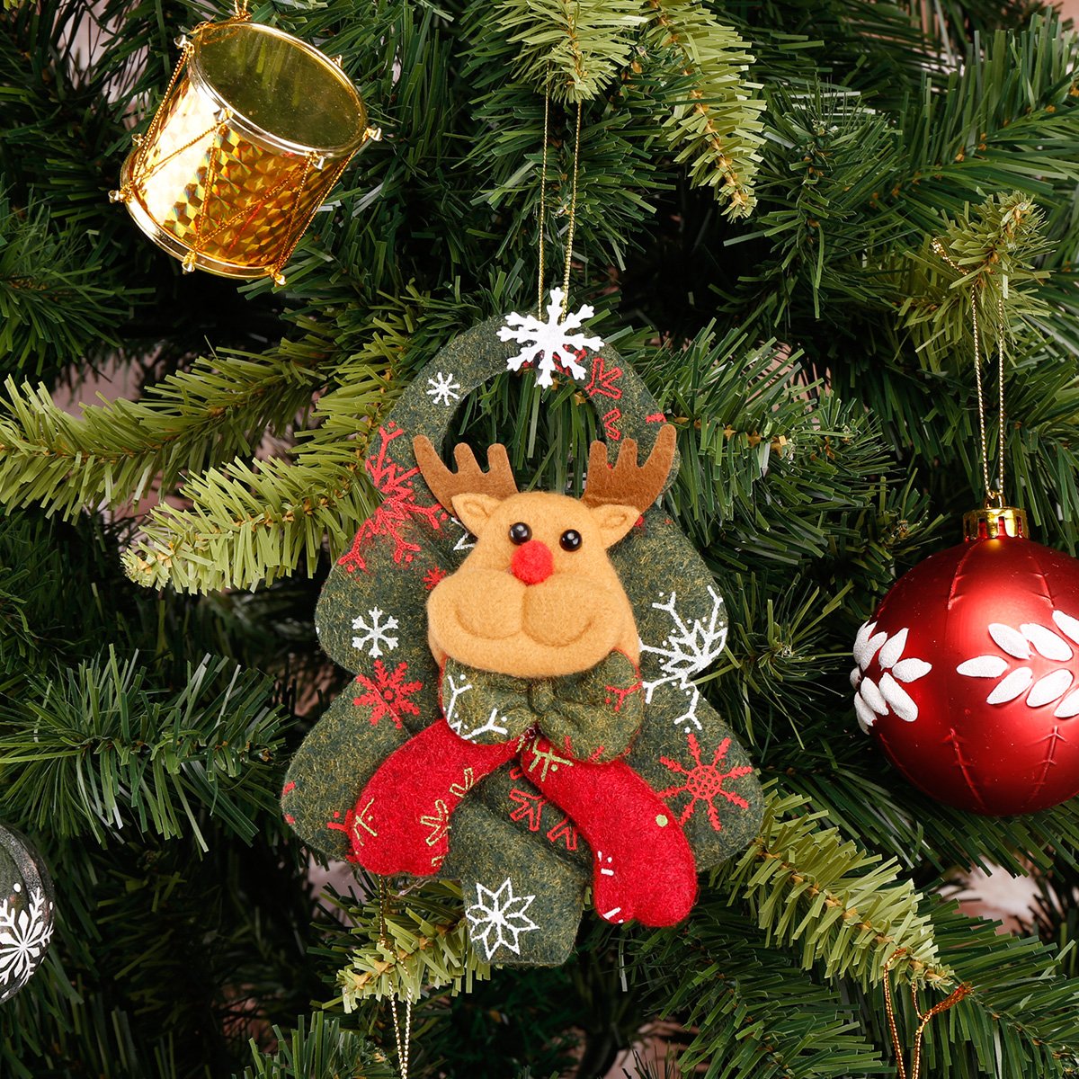 Nuovo Moda e Elegante 3D Ornamenti di Natale Albero di Natale Ciondolo Natale Festival Albero Soprammobili Accessori Non Tessuto Ciondolo Tridimensionale Babbo Natale Ciondolo Albero Alce (Renna)