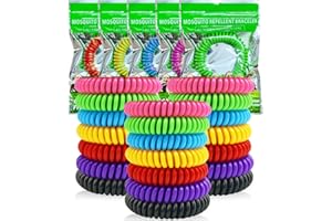 BUGGYBANDS Mosquito Repellent Bracelets, 21 Pack Individually Wrapped Waterproof Insect Bug Repellent Wristbands for Kids Adults Outdoor Camping Fishing Traveling