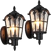 Sucolite Outdoor Wall Light Fixtures Wall Mounted, Exterior Waterproof Porch Lights Wall Lanterns, Outside Wall Sconces with 