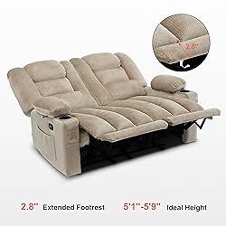 MCombo 55.9" Power Loveseat Recliner with Heat and