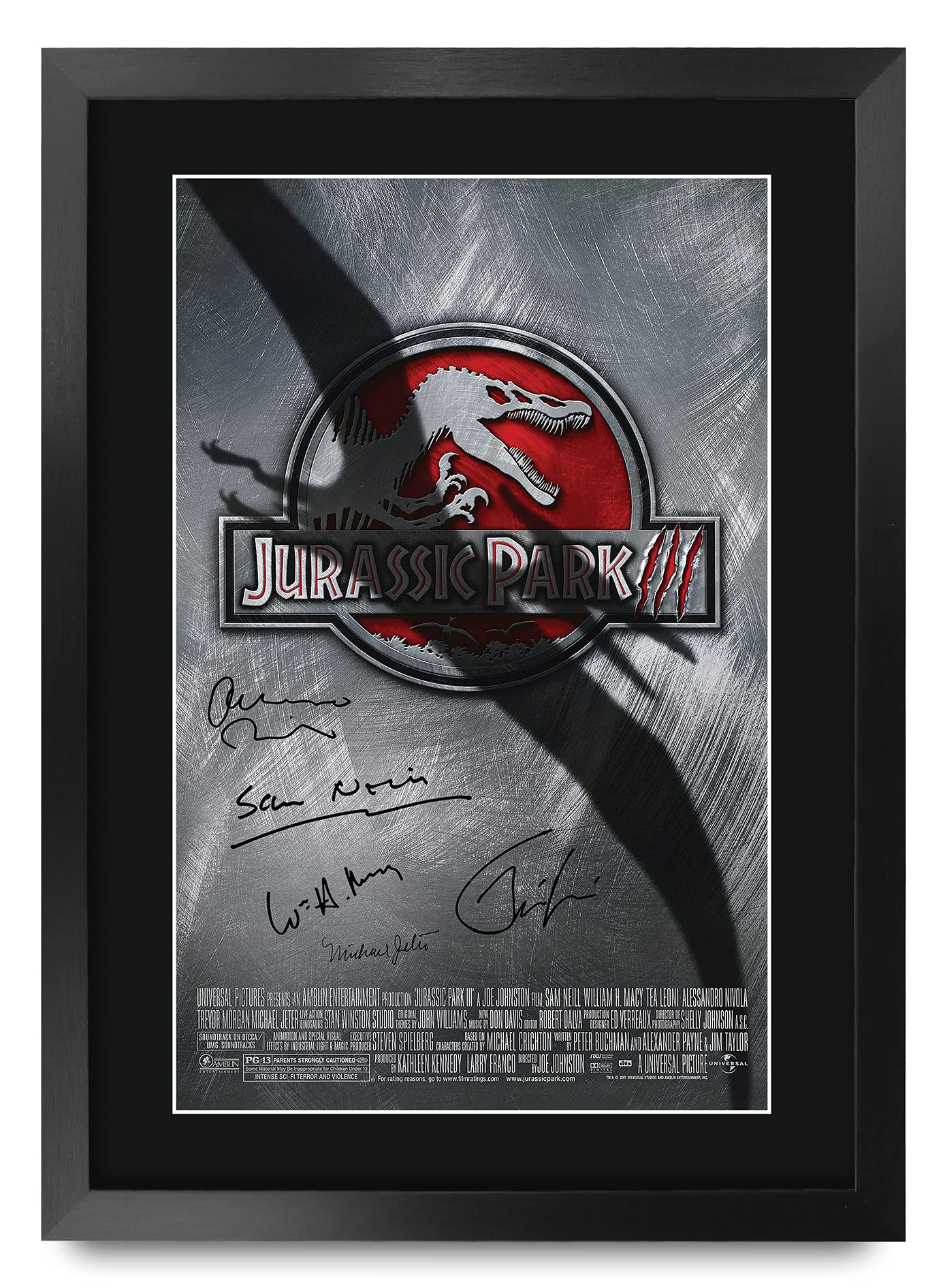 HWC Trading FR A3 Jurassic Park 3 Gifts Printed Poster Signed Autograph Picture for Movie Memorabilia Fans - A3 Framed — image 1