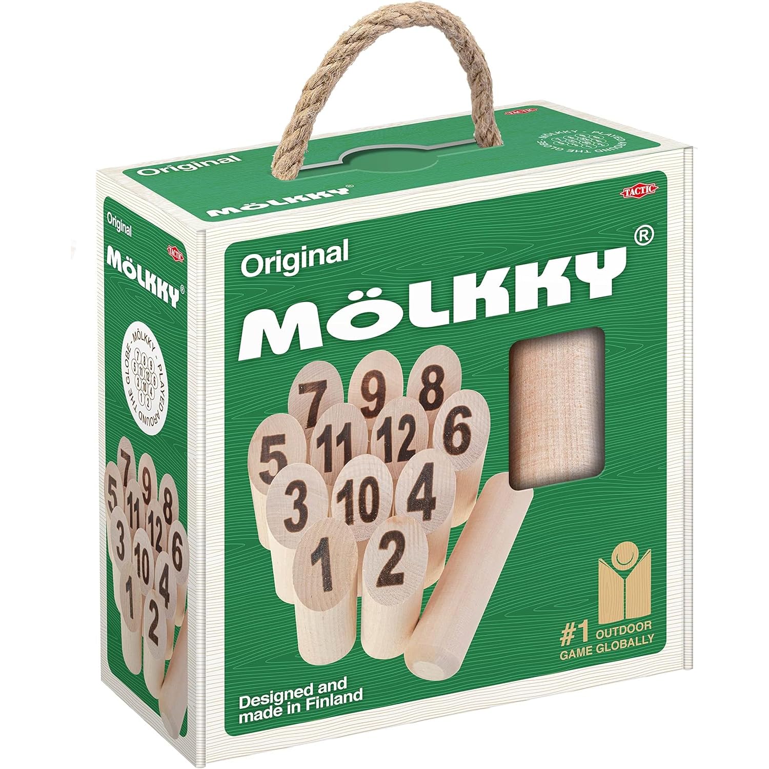 Tactic Mölkky in cardboard box with handle - 2018 version 54903 Mixed
