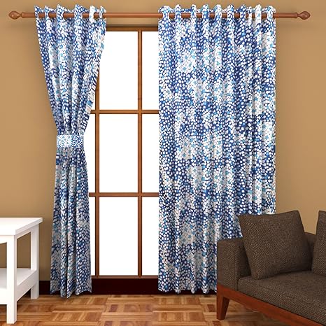 Buy Freehomestyle Modern Window Curtains Blue Set Of 4 Online