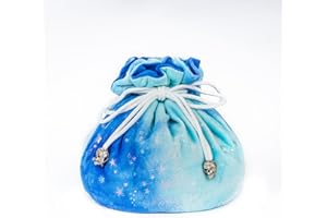 KSNDie DND Dice Bags Large with Pockets Blue Storage Bag Star Pattern for D&D RPG Game Dices - Capacity 200+ Dice