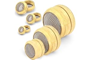 Ultrasonic Cleaner Baskets for Small Parts | Set of 3 Ultrasonic Parts Cleaner Basket with Screw Lock | Brass Body Stainless Steel Mesh Jewelry Steam Cleaner for Jewelry & Watch Parts | by MaxoPro