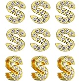 PATIKIL Rhinestone Letter Charm, Slide Wristbands Pendants Crystal Charm Pendants Alphabet A-Z for DIY Jewelry Making Necklace Bracelets