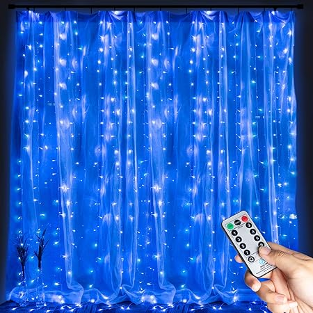 Amazon Com Brightown 300 Led Window Curtain String Light