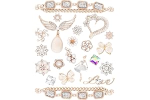 ACWENIE Bling Metal Shoe Charms – Cute Chain Decorations Accessories for Girls & Women Gifts