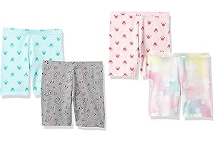 Amazon Essentials Disney | Marvel | Star Wars | Frozen | Princess Girls and Toddlers' Bike Shorts (Previously Spotted Zebra)