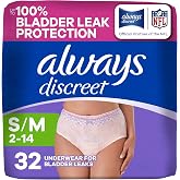 Adult Diapers for Women, Maximum Absorbency Incontinence and Postpartum Underwear Size S/M, Up to 100% Leak Free Bladder Leak
