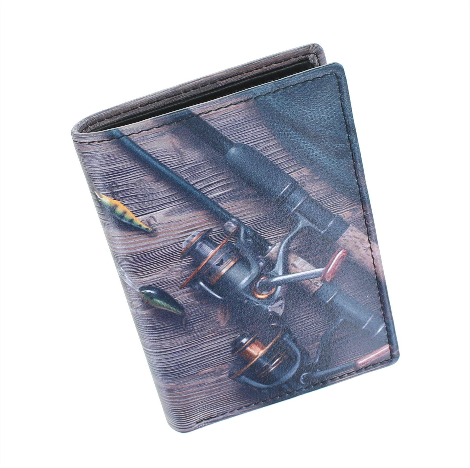 Kalmin Printed Leather Wallet with RFID Protection 197_4 Fishing