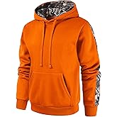 Leidowei Men's Camo Outfitter Fleece Hoodie Pullover Long Sleeve Casual Sweatshirt with Pocket