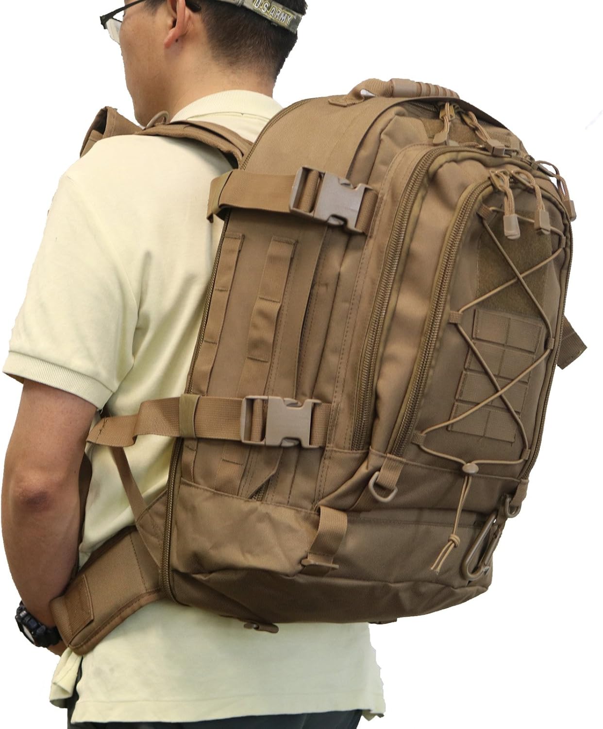Outdoor 3 Day Expandable 40-64L Backpack Military Tactical Hiking Bug Out Bag : Clothing