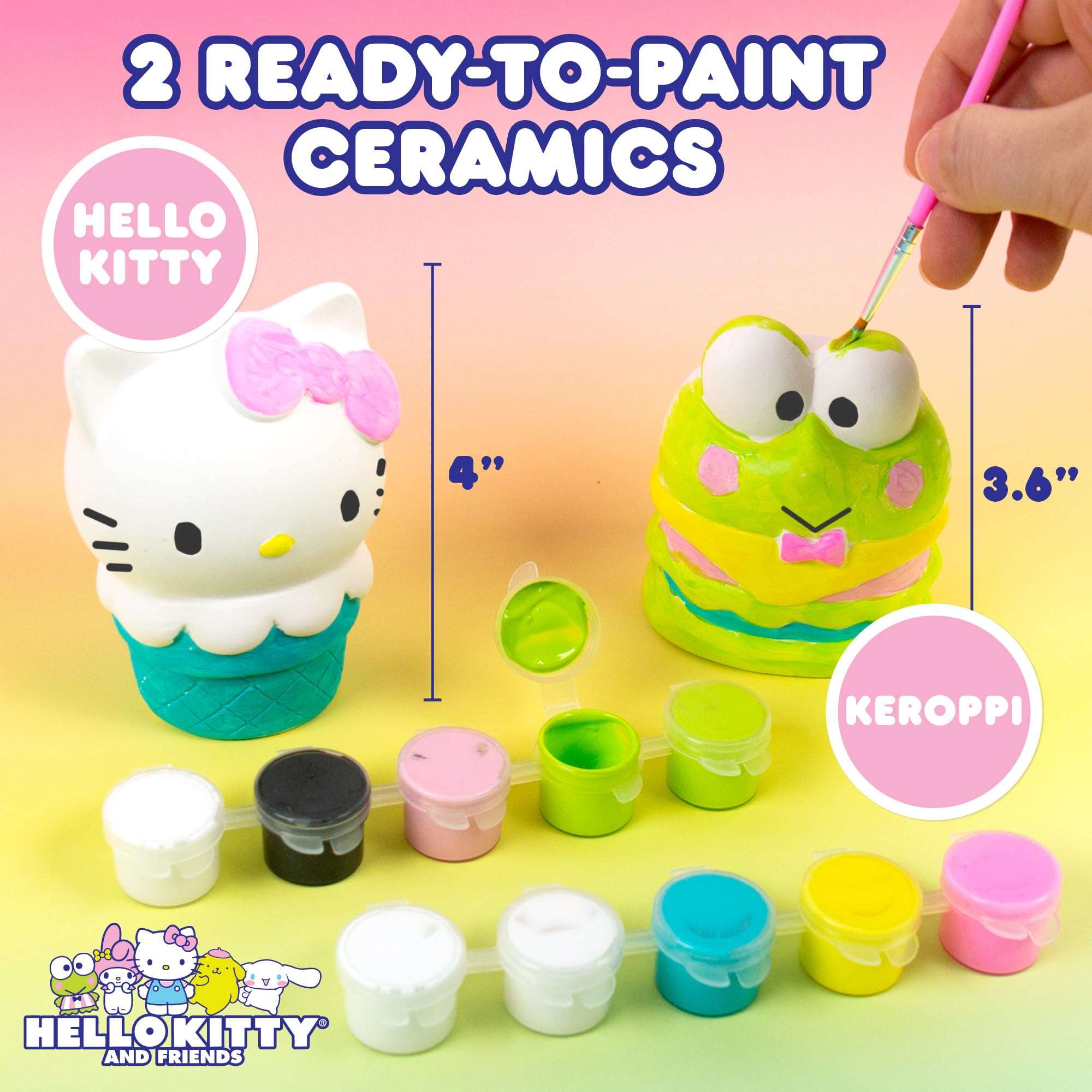 Horizon Group USA Sanrio Hello Kitty and Friends Paint Your Own Figurines Arts and Crafts Kit