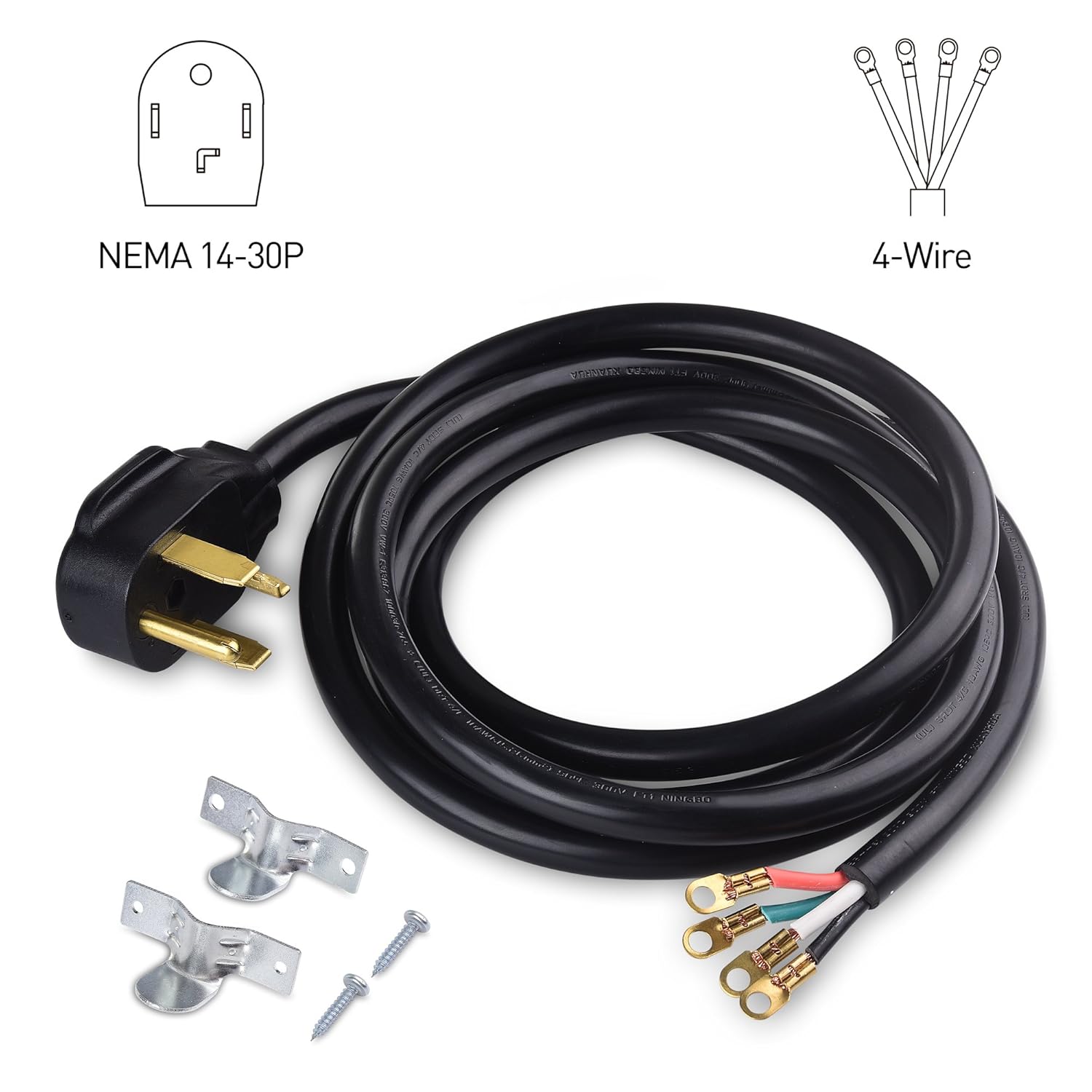 Cable Matters 4 Prong Dryer Cord (30 AMP Appliance Power Cord with