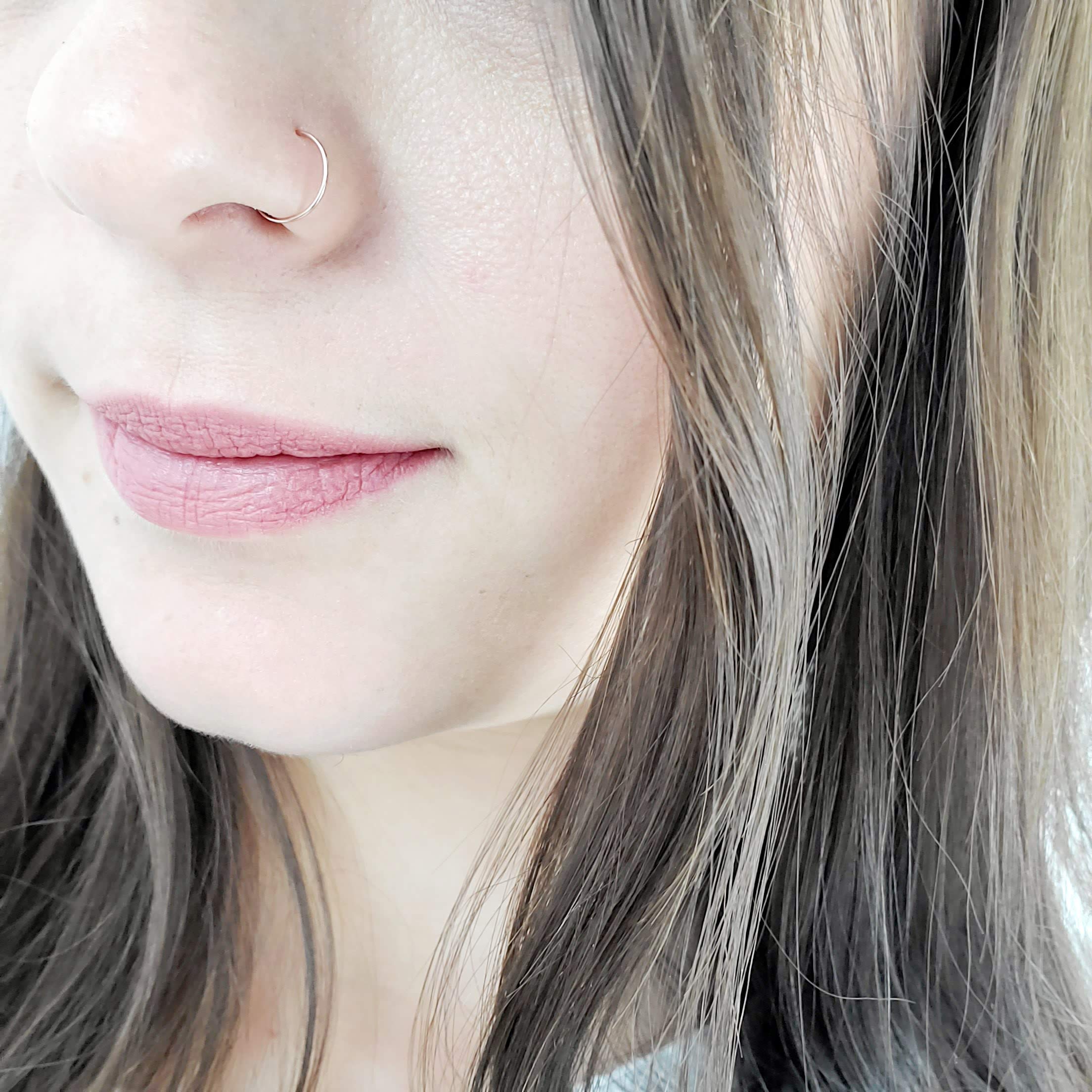 Solid 14k Gold 7mm Ball End Nose Ring All Gauges Available