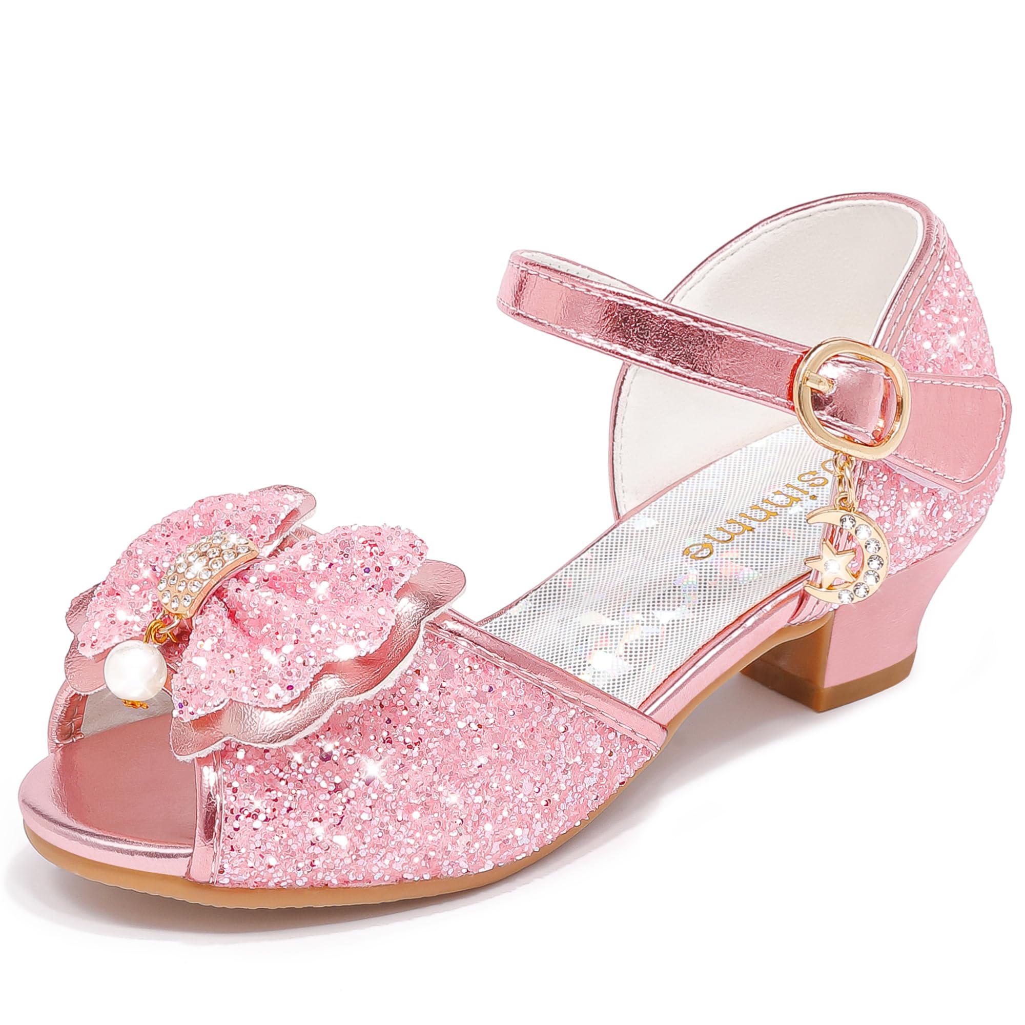 Osinnme Girls Dress Shoes Toddler Heels Pink Princess Dress Shoes Flower Girl Wedding Sandals for Kids Sparkle Princess Sandals Size 10 Fancy Birthday Party Heels(04YPink 10) Image Osinnme Girls Dress Shoes Toddler Heels Pink Princess Dress Shoes Flower Girl Wedding Sandals for Kids Sparkle Princess Sandals Size 10 Fancy Birthday Party Heels(04YPink 10) Image