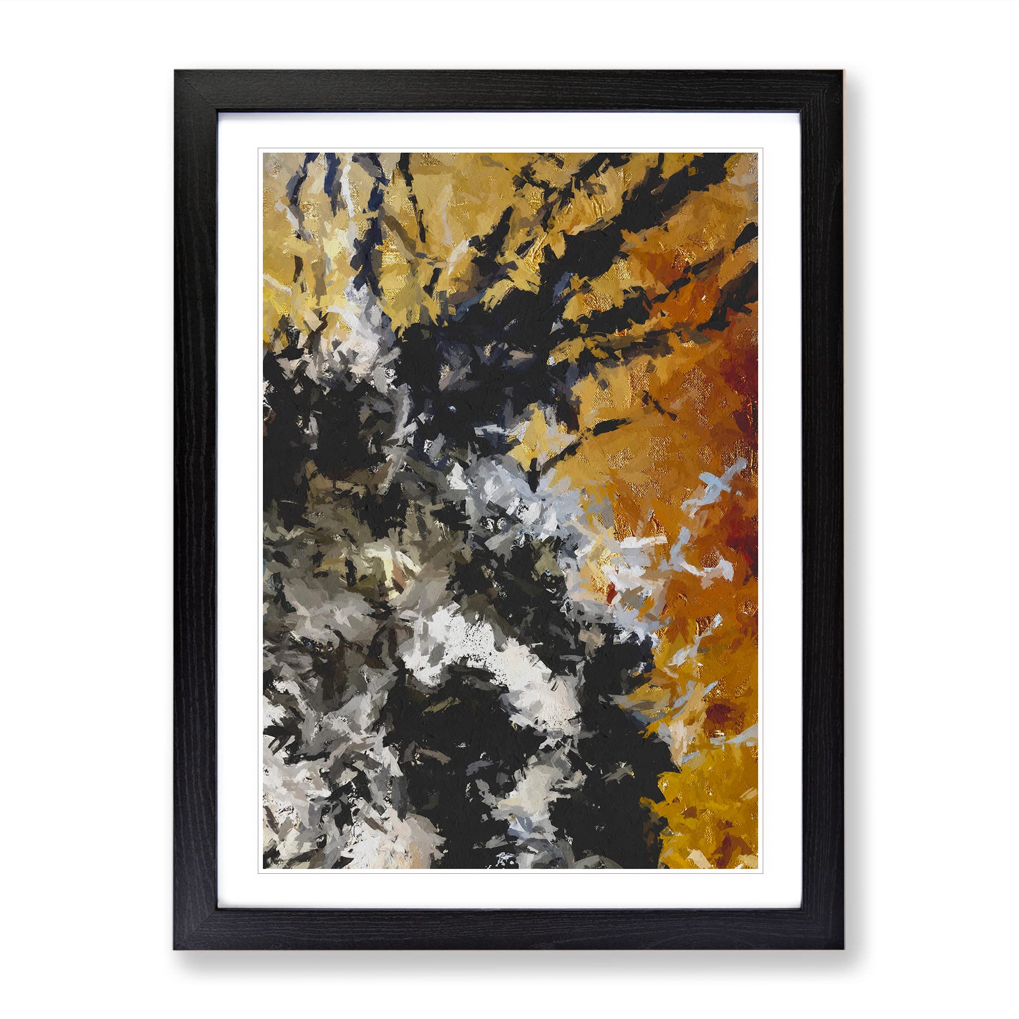 Broken Form Abstract Framed Print | A4 Black Framed Wall Art | Ready to Hang | Abstract Fantasy Picture | Living Room Bedroom Lounge Office