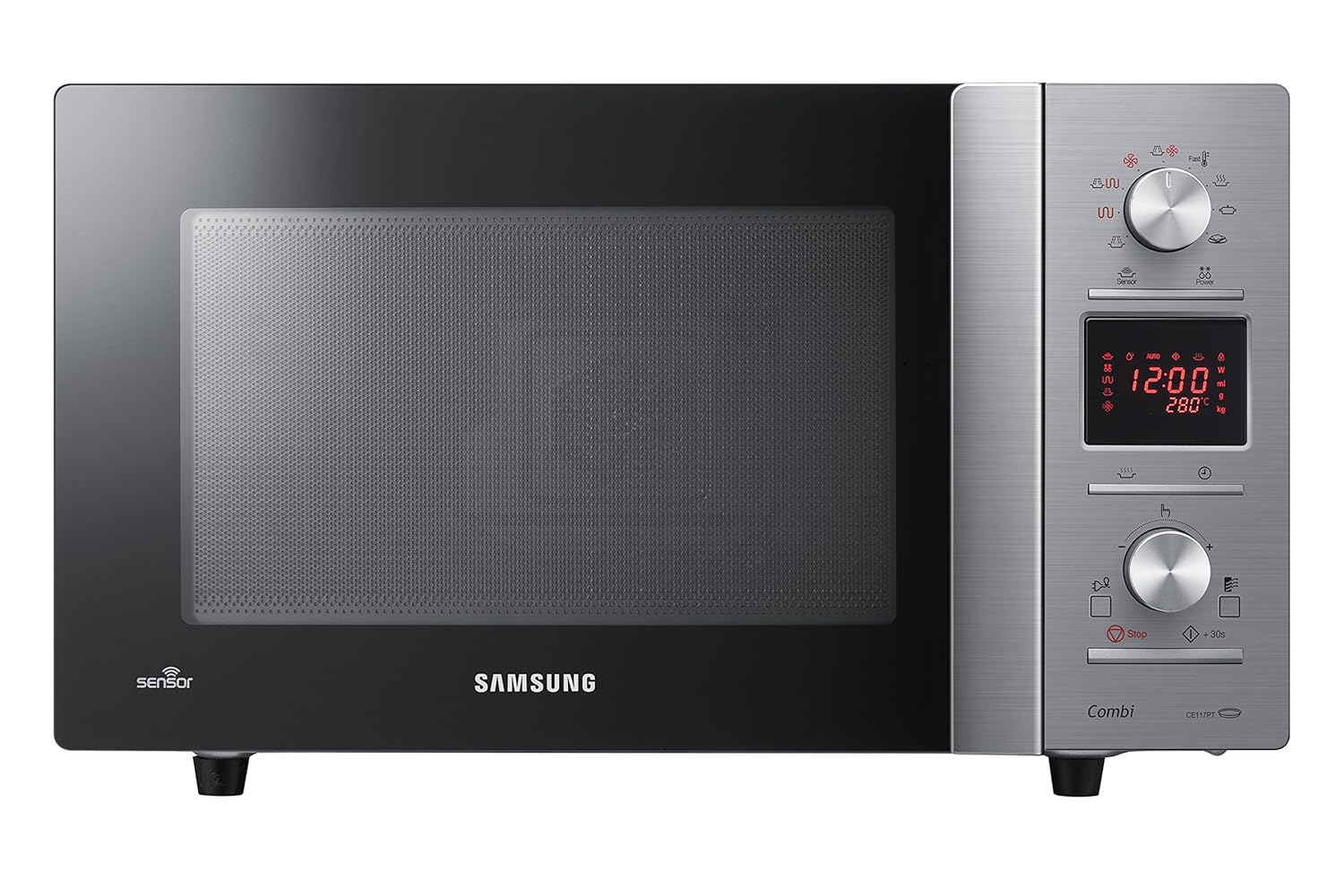 Samsung CE118PPTX1/XEF Encimera 32L 1400W Negro, Acero inoxidable ...