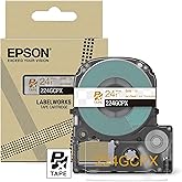Epson LABELWORKS 224GCPX Genuine PET (Polyester) Tape Cartridge - Gold on Clear Designer Craft Label Maker Tape - 1" (24MM) Wide, 30'