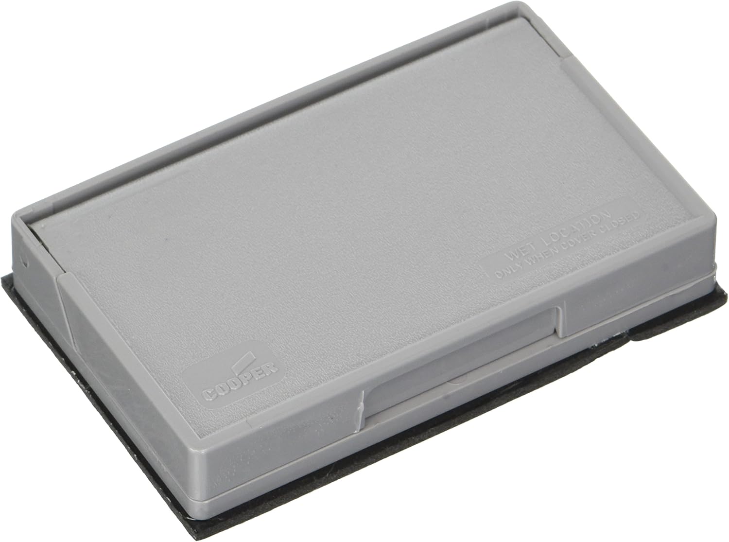 Cooper S3966 Horizontal Non-Metallic Weatherproof 1-Gang Decorator Outlet Cover, Grey