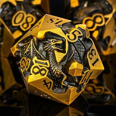 Dados Con Patrón De Calavera, 7 Piezas Dados Poliédricos Huecos Dados De Metal Dados Poliedricos Grado Profesional