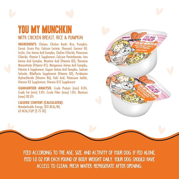WERUVA BEST FIDO FRIEND FUN SIZE MEALS FOR DOGS, YOU MY MUNCHKIN, 2.75OZ CUP, PACK OF 12