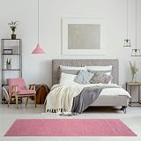 THE RUGS Pink Shaggy Living Room Rug 80x300 cm Soft 30 mm Polypropylene view 3