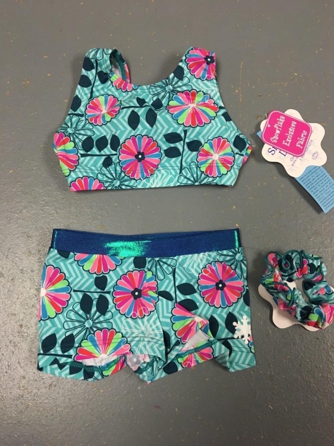 Snowflake New Gymnasticdancecheer Crop Top Set Age 5 6 26