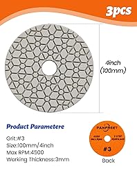 Panfreet 3 Step Diamond Polishing Pads