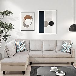 GlasFlength L Shaped Couch, Modular Sectional Sofa