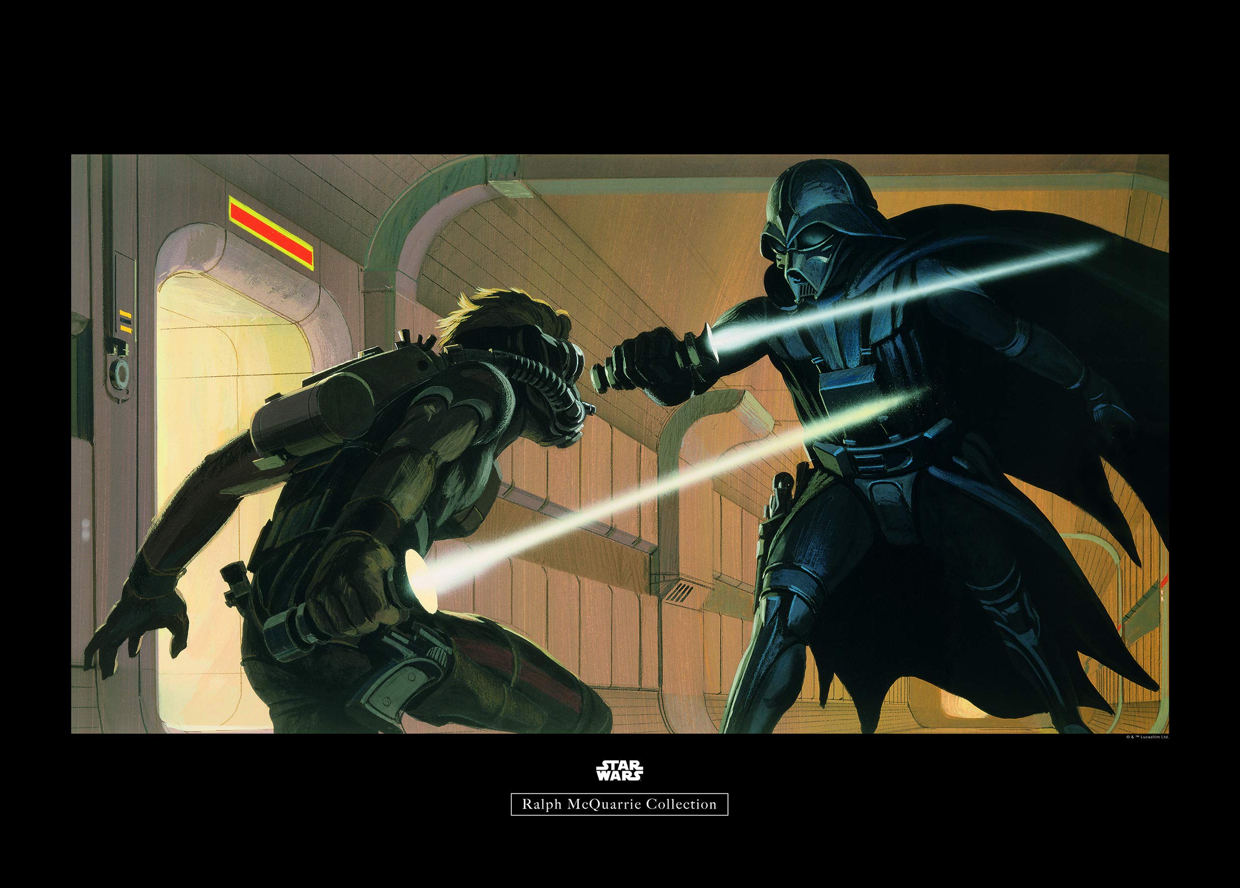 Komar Wall Picture | Star Wars Classic RMQ Vader Luke Hallway | Children's Room Decoration Art Print | No Frame | WB161-70x50 | Size: 70x50 cm (Width x Height) — image 1