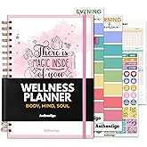 Authentigo Wellness Planner - Self Care Journal with Agenda for Tracking Weight Loss Diet, Fitness and Achieving Health Goals, Undated, 7" X 10", Magic Inside