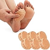 Soxbang 3 Pairs Ball of Foot Cushion Socks,Women's Toe Cover with Padding Toe Topper Liner Socks Non-Skid Bottom-3Yellowish-brown