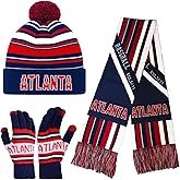 Vintage Classic Skull Cap Beanie Hat with Warm Gloves and Scarf Cuffed Winter Hat Knit Comes Gifts for Men Women Fans