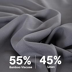 ZUBISU Bamboo Rayon, Linen Blend Sheets King Size