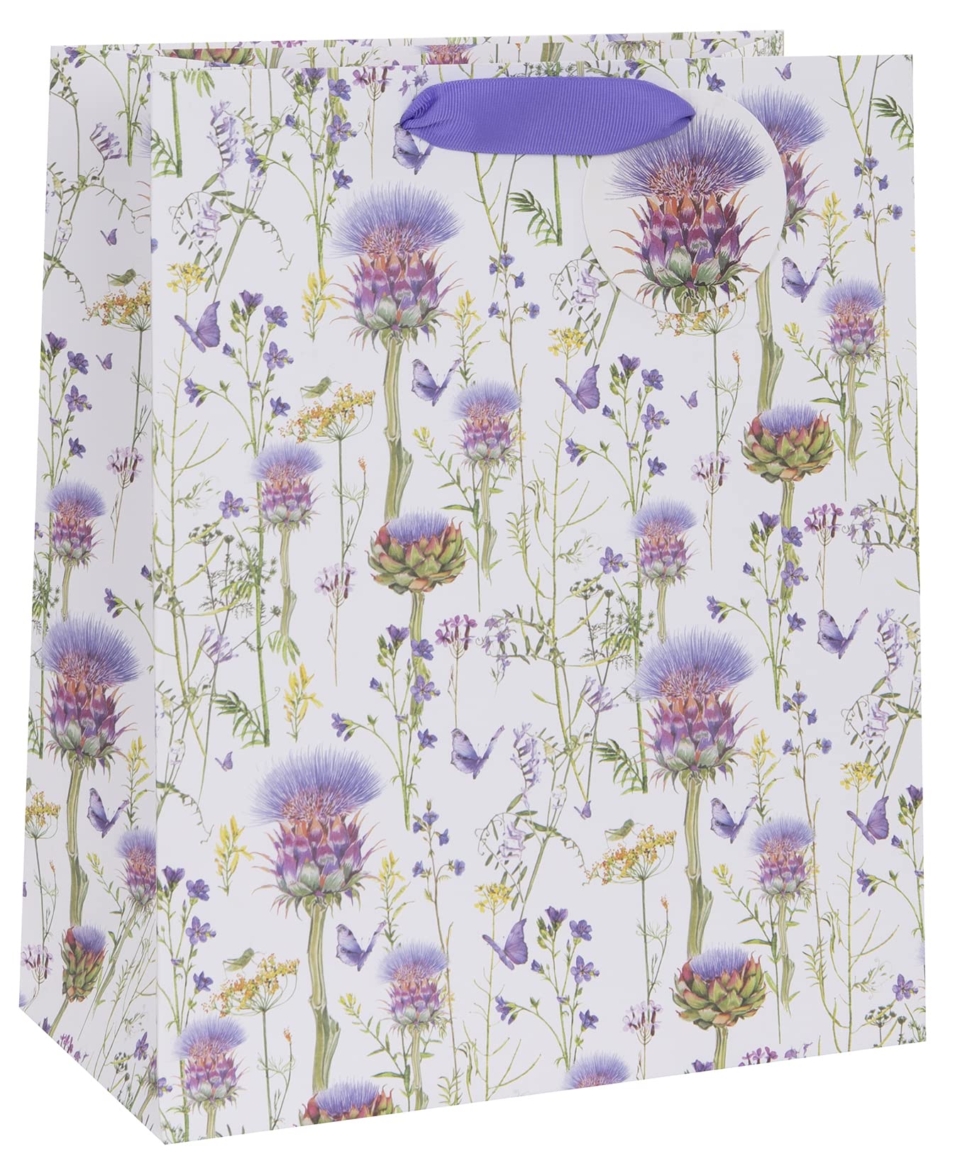 Glick Luxury Large Gift Bag, Artichoke Thistle Design for Birthdays and Other Occasions, 260x315x135mm, Multi-Coloured — image 1